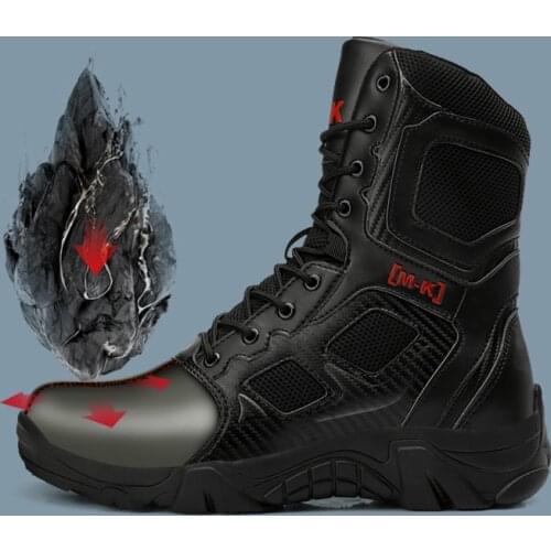 Men Tactical Military Boots Special Force Desert Combat Army Boots Outdoor Hiking Trekking Ankle Sneakers Man Work Safty Shoes
