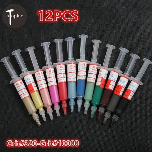 NEW 12Pcs Grit#320-10000 Oil Solubility Grinding Polishing Paste Without Pollution For Polishing Wool Jewellery Steel Ceramics