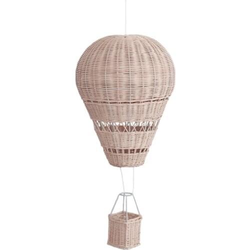 New arrivals hot selling products kids room decoration wall hanging nursery hand-knitted rattan hot air balloon for home decor