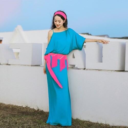 New style belly dance clothes exquisite and fashionable off-the-shoulder robe 3-piece oriental dance performance clothes