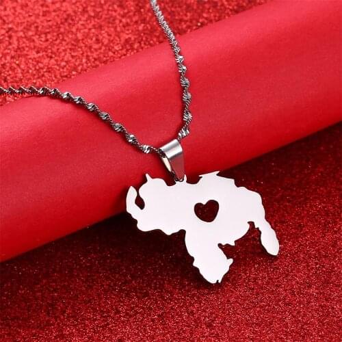 Venezuela Old Map Pendant Necklaces Silver Color Gold Color Jewelry Venezuelan Maps Jewellery