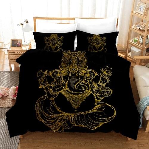 Luxury Bedding Set King Gold Scorpion Queen Meteor Scorpio Duvet Cover Constellation Bed Sets Bohemian Print Black Bedclothes