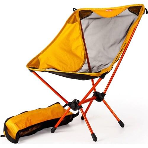 Garden Gaming Ultra Light Chairs Portable Yellow Seat Lightweight Fishing Chair Camping Stool Folding Outdoor Furniture 7075