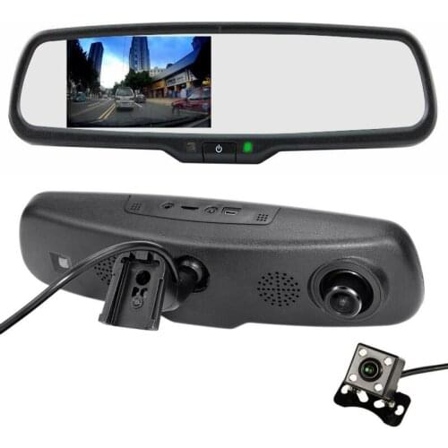 2 In1 Car Parking Assistance Record System Night Vision CCD Car Rear View Camera + Special Bracket 1080P Car DVR Record Monitor