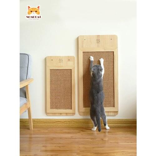 Sisal Hemp Durable Scratching Board Solid Wood Claw Sharpener Large Vertical Wear Resistance Hemp Rope Cat Toy To Protect Sofa