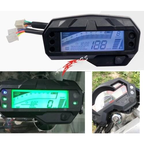 Seven Color Screen Motorcycle Digital Instrument Tachometer Gauge LCD Odometer Type Speedometer For Yamaha FZ16
