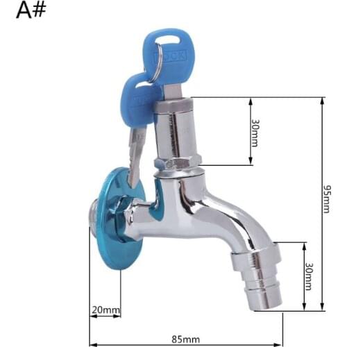 Outdoor Anti-theft Sink Faucet With Lock Key Single Handle Lockable Household Washing Water Tap