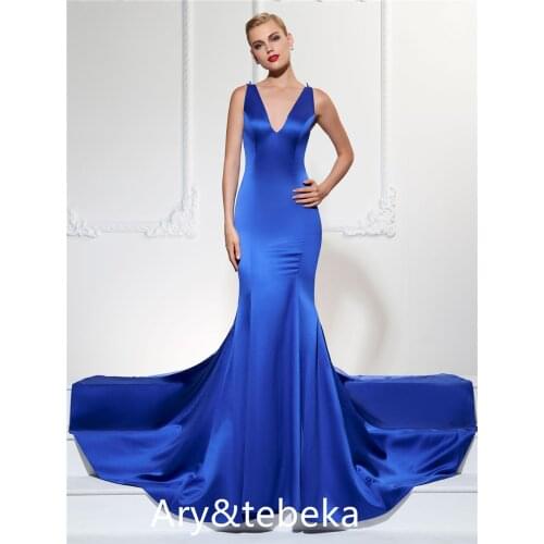 Mermaid Floor-Length Sweep/Brush V-Neck Sleeveless Zipper-Up Lace Court Train Appliques Evening Dress 2021