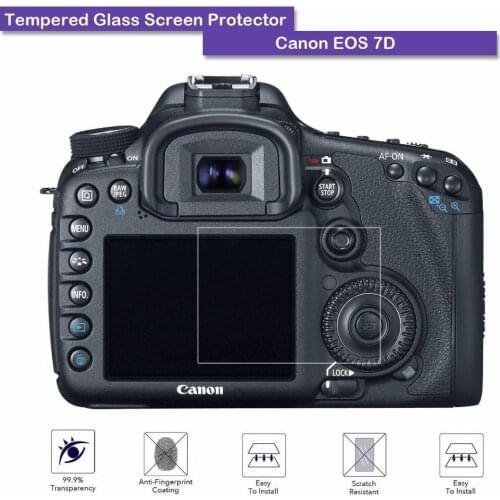9H Hardness Premium Tempered Real Glass LCD Screen Protector Shield Film For Digital Camera Canon EOS 7D Accessories