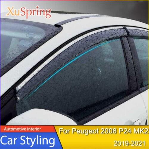 Sunny And Rainy Car Window Rain Eyebrow Car Modification Shielding Rain Plate For Peugeot 2008 P24 MK2 2019-2021