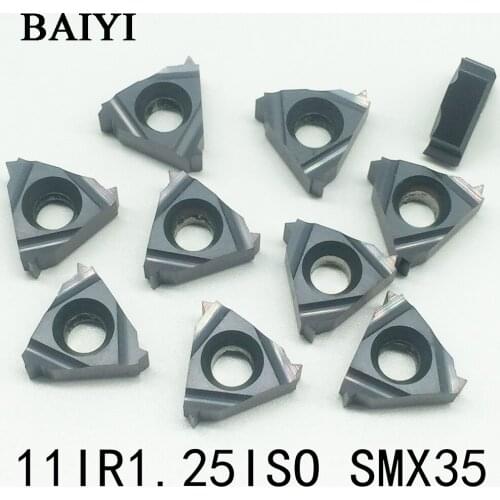 10pcs 11IR 1.25ISO SMX35 Thread turning tools machining carbide insert for carbide cutting blade