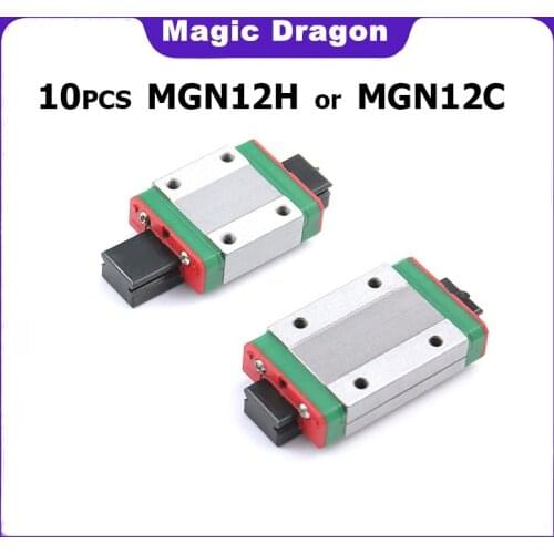 10PCS MGN12H MGN12C Block For MGN12 MGN Miniature Linear Rail Guide CNC Parts