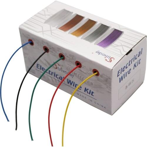 18 20 22 24 26 28 AWG UL 1007 5-color mixing box 1 / box 2 wire and cable wire tinned copper wire stranding wire DIY