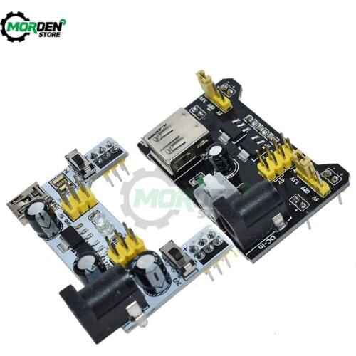 2 Channel MB102 Mini Micro USB Interface Breadboard Power Supply Module MB-102 Module For Arduino DIY Kit White 3.3V 5V Board