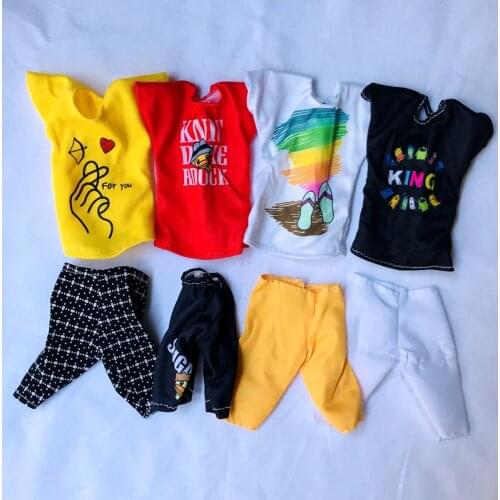 Fashion Handmade Doll Accessories 4 Style/Lot Ken Doll Clothes Dresses For Barbie Kids Toys DIY Christmas Present For Children