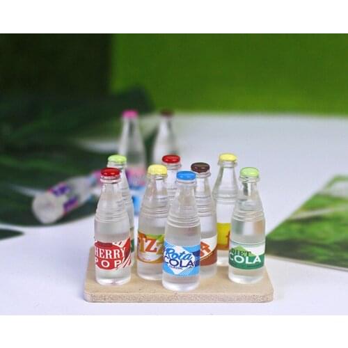6pcs 1:12 Scale Dollhouse Miniature Drinks Soda Water Model Pretend Play food For Blyth Bjd Doll House Kitchen Toys