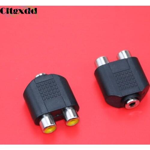 Cltgxdd Y Splitter 3.5mm Audio Jack to 2 Dual RCA lotus Female audio Adapter PS3/xbox360 video game audio box headset Connector