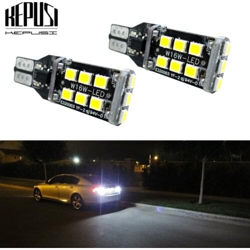 2x T15 W16W Canbus LED 2835 Car Error Free Reverse Light Backup Lamp Parking Light White For VOLKSWAGEN Passat B7 Car Styling