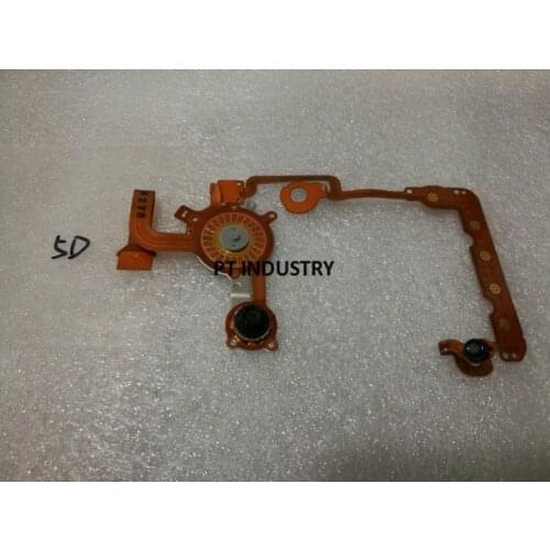 Free Shipping ! Original 5D Back Rear Cover Rear Shell Menu Button Flex Cable FPC with Joystick key For Canon 5D
