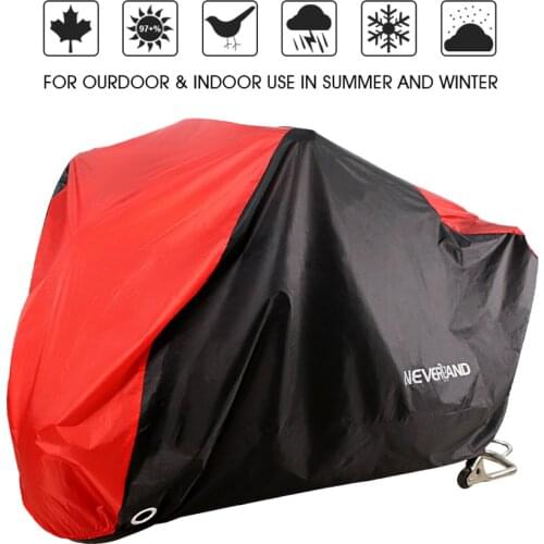 190T Motorcycle Waterproof Cover Outdoor UV Sun Protector Scooter All Season Bike Rain Dust Proof covers Red M L XL XXL XXXL