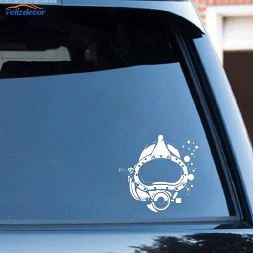 Black/Silver Car Sticker Auto Sticker Scuba Diver Diving Mask Car Decoration Car Styling Decal Waterproof C317