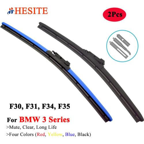 HESITE Colorful Windshield Wiper Blade For BMW 3 Series 320I 325I 320D 328I 335I F30 F34 G20 E90 E91 E92 E93 Tour Models Wipers