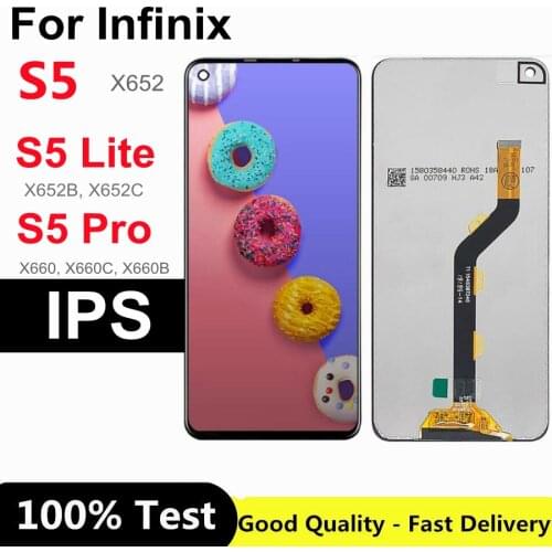 For Infinix S5 X652 LCD S5 Lite X652B X652C S5 Pro X660 Display Touch Screen Digitizer Complete Assembly Replacement