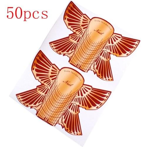 Nail Form Orange Gel Nail Art Tip Extension Guide Tools for Salon Nails Care Tool