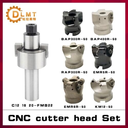 1PC C12 C16 C20 FMB22 + BAP300R BAP400R RAP300R EMR5R EMR6R KM12 50 CNC Cutter Head CNC Machining Center