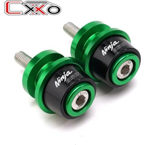 Motorcycle Swingarm Spools Rear Stand Screws Sliders CNC Aluminum Accessories For KAWASAKI ninja 650 NINJA 650 2017 2018-2020