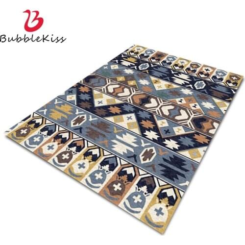 Bubble Kiss Bohemian Style Carpets For Living Room Home Non Slip Area Rugs Colorful Geometric Pattern Floor Mat Bedroom Foot Pad