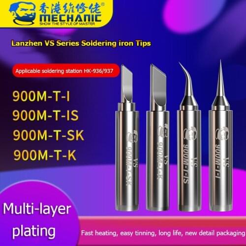 Mechanic Soldering iron Tips Universial Lead Free Welding Tips Solder Iron Sting For 936/937 Soldering Station DIY Rework Tools