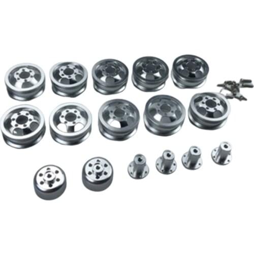 Metal Wheel Rim Wheel Hub for WPL C14 C24 B14 B24 B16 B36 Six Drive RC Car Spare Parts,Silver