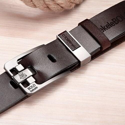 Fashion belt male leather belt men genuine pin buckle belts mens leather causal belts for men high quality ceinture homme 1022
