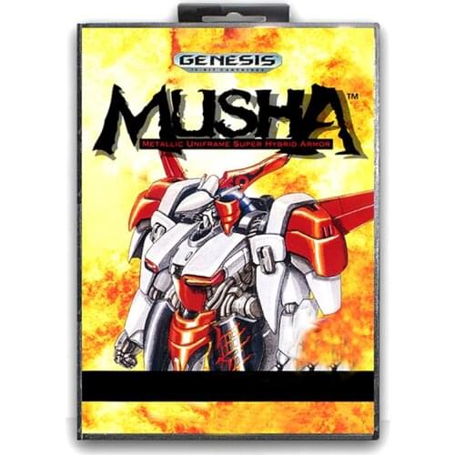 Musha with Box for 16 bit Sega MD Game Card for Mega Drive for Genesis Video Console