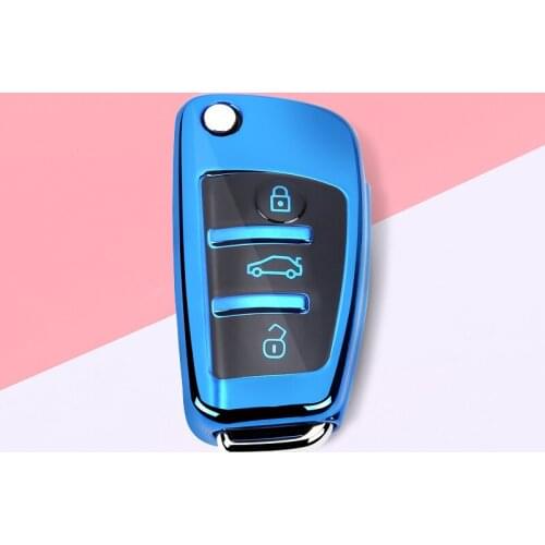 New TPU car key case for Audi A5 Q7 S4 S5 A4 B9 Q7 A4L 4m TT TTS RS 8 2016 S 2017 2018 car accessories car keychain keyring