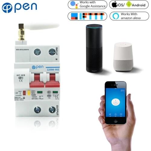 OPEN 2P Remote control Wifi Circuit Breaker /Smart Switch/ Intelligent Automatic Recloser overload short circuit protection