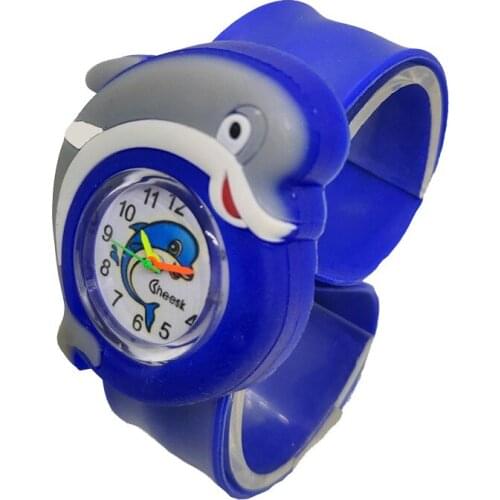 Dropship Cartoon Dolphin Slap Children Watch Sports Quartz Boys Girls Kids Watches Birthday Gift Clock Reloj Reloj Hombre Watch