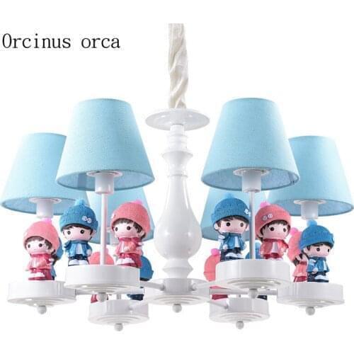 Remote controlled UFO chandelier childrens room boy bedroom LED flying saucer lights creative cartoon spacecraft Chandelier