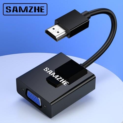 SAMZHE HDMI-compatible VGA Adapter Converter 1080P Audio and Video Cable with Power Supply Audio Ouput for Monitor PS3 PS4 XBOX