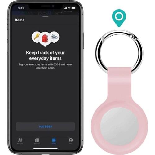 AirTag Silicone Protective Cover, with Keychain Hook, Cover Anti-lost Device, Keychain Ring, AirTag Cover Design Bracket