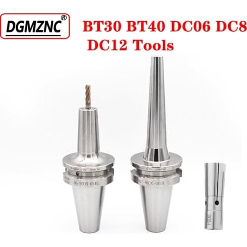 1pcs BT40 BT30 DC06 DC8 DC12 slim collet chuk tool holders for cnc machine deep processing