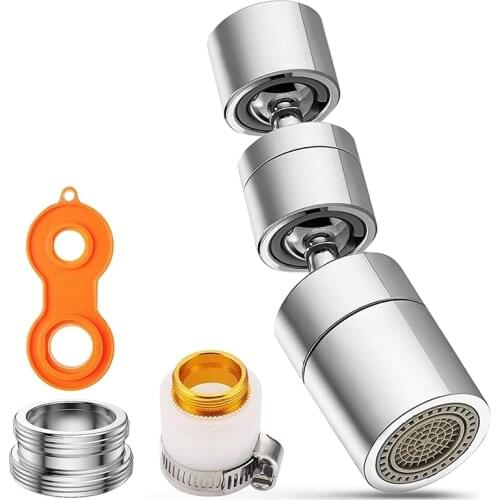 GTBL Universal Splash Filter Faucet Sink Aerator,Upgraded 720 Degree Swivel Sink Faucet Aerator, Dual Function Faucet Aerator