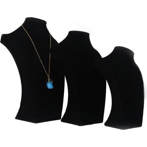 1pcs Black Jewelry Display Velvet Necklace Stand Jewelry Organizer Holder Handmade Accessories Window Display High Quality