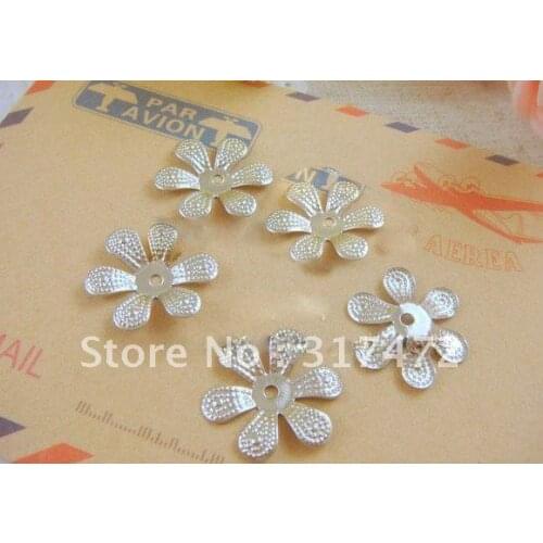 16MM silver Six disc flower Metal Bead Caps jewelry finding 1000pcs
