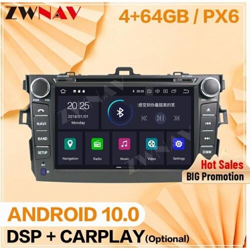 2 din 2007 2008 2009 2010 2011 2012 2013 For Toyota Corolla Android 10.0 player video audio Radio GPS navi head unit auto stereo