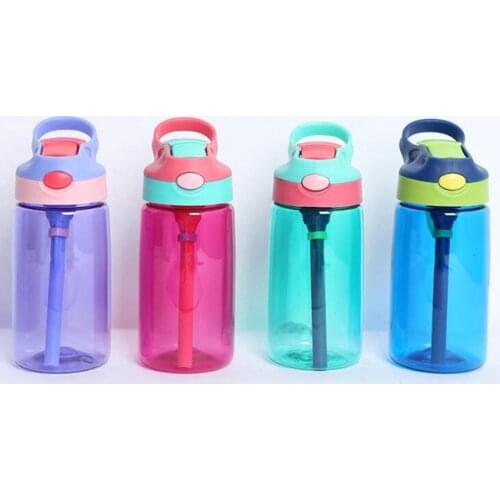 480ML Sports Water Bottle kids water bottle Straw Water Bottles Bpa Free No Phthalate tritan baby Lemon Bottle