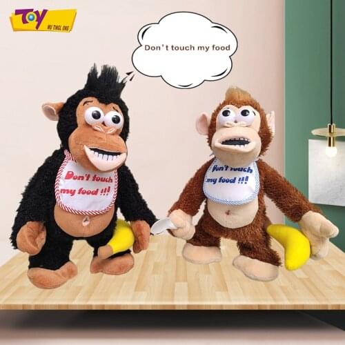 Electronic toy funny banana crying monkey stuffed toy gift for baby
