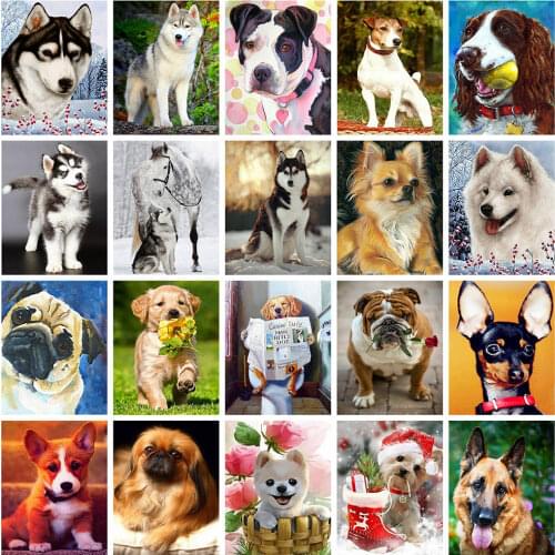 Evershine Diamond Painting Dog Full Square Drill 5D DIY Diamond Embroidery Animals Mosaic Sale Rhinestone Art Home Decor