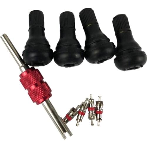 1 Set TR412 Snap-in Valve Tire Valve Stem Tool Remover Installation Kit For 0.453' Valve Stem Motorcycle ATV Vehicles Truck Etc